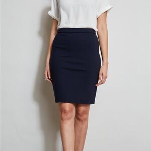 Elegant Navy Blue Pencil Skirt